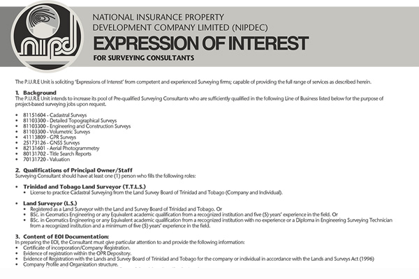 Expression of Interest for Surveying Consultants