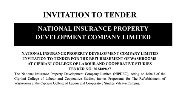 RFP for the Upgrade of Washrooms at Cipriani College of Labour and Co-Operative Studies RFP for the Upgrade of Washrooms at Cipriani College of Labour and Co-Operative Studies