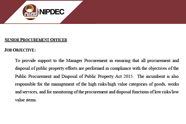 Senior Procurement Officer